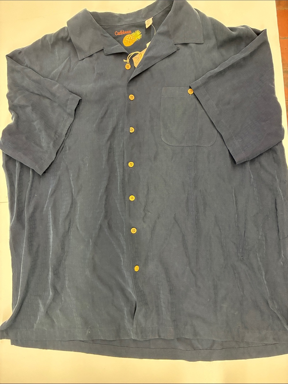 NEW Caribbean Short-Sleeve Button-Down Shirt Size 3XT
